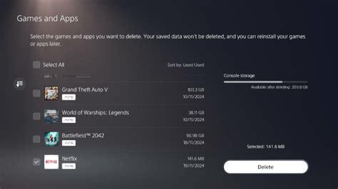how to delete games on ps5 from app