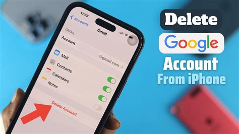 how to delete gmail account from iphone 15