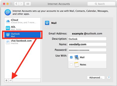 how to delete gmail account from macbook air