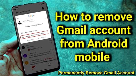 how to delete gmail account from phone permanently on android