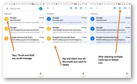 how to delete gmail app android