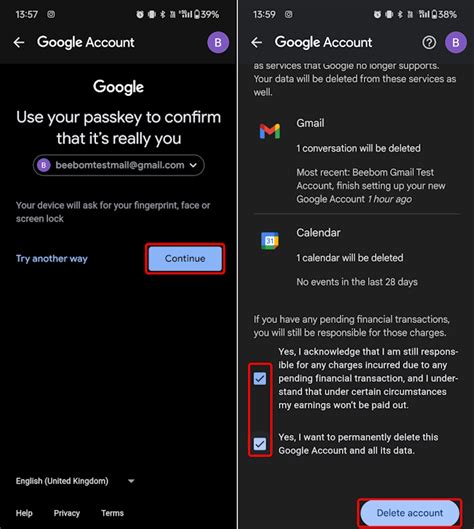 how to delete google account from iphone permanently