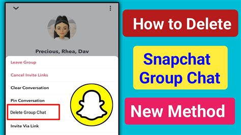 how to delete groups on snapchat