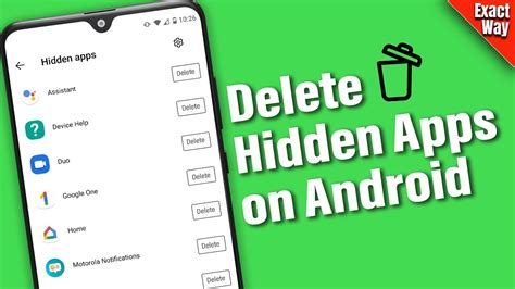 how to delete hidden app data on android