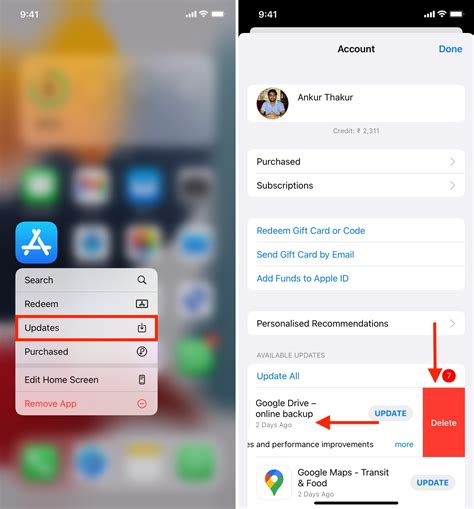 how to delete hidden apps from apple store