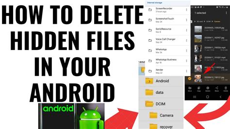 how to delete hidden files on android phone