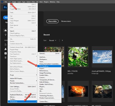 how to delete history in photoshop