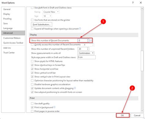 how to delete history in word