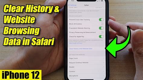 how to delete history on iphone 12