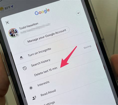 how to delete history on iphone google