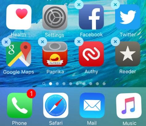 how to delete icon from iphone screen