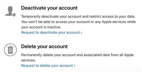 how to delete inactive apple account
