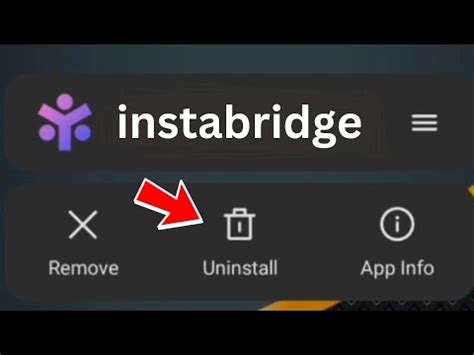 how to delete instabridge app on my phone