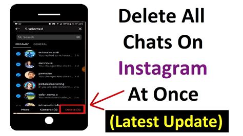 how to delete instagram chats from browser