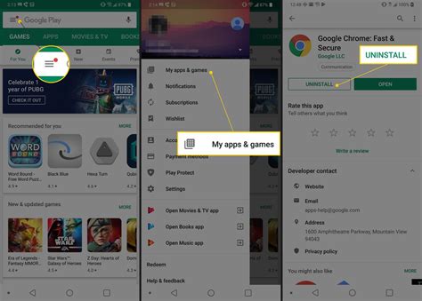how to delete installed apps on android