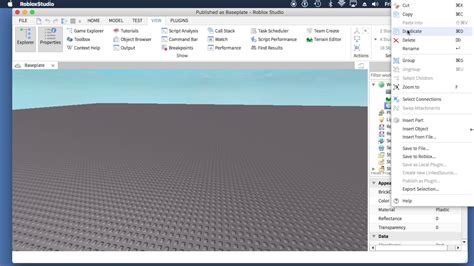 how to delete items on roblox studio