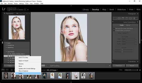 how to delete lightroom presets mac