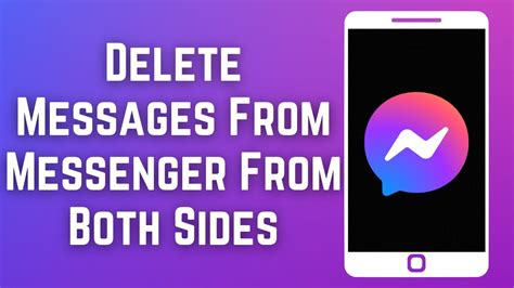 how to delete messages on messenger on both sides