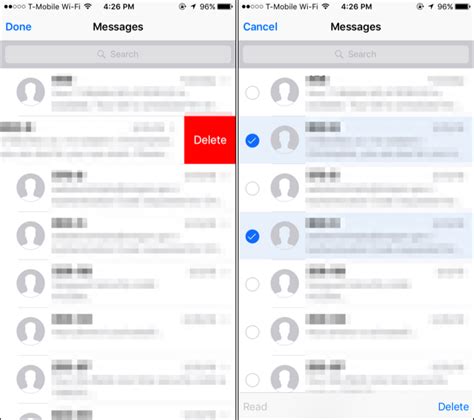 how to delete messages on messenger on iphone 13