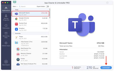 how to delete microsoft teams app on macbook