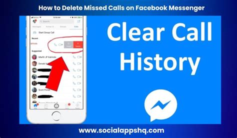 how to delete missed calls in messenger on iphone