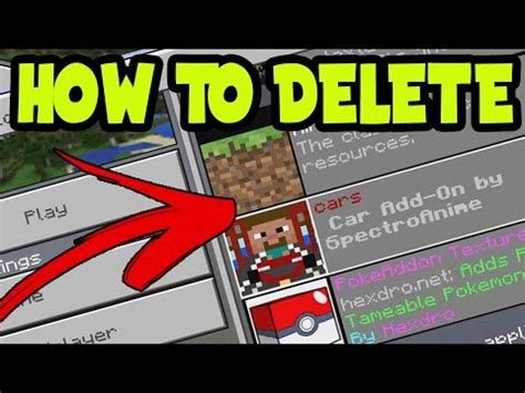 how to delete mods in minecraft bedrock switch