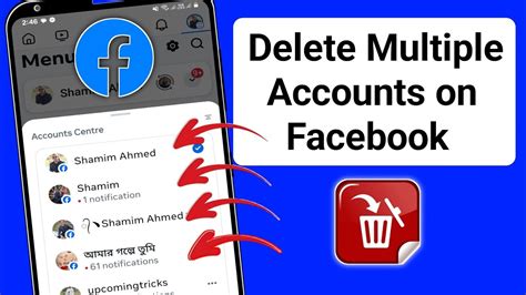 how to delete multiple accounts in facebook