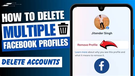 how to delete multiple facebook accounts with same phone number