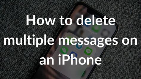 how to delete multiple messages in iphone