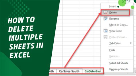 how to delete multiple sheets in excel using macro