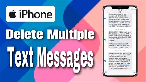how to delete multiple sms in iphone
