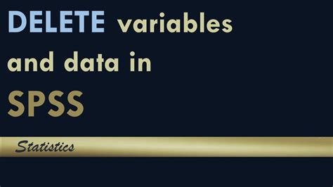 how to delete multiple variables in spss
