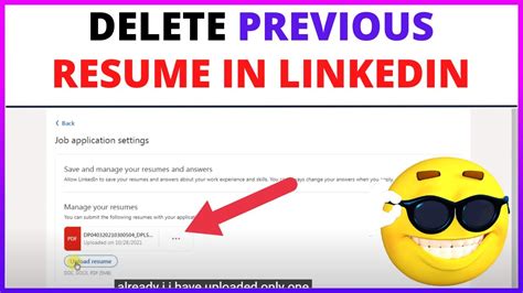 how to delete old cv in linkedin