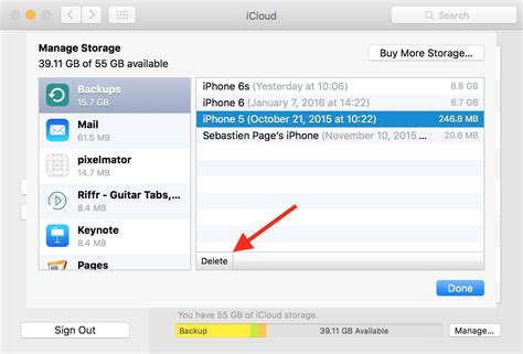 how to delete old iphone backups on mac