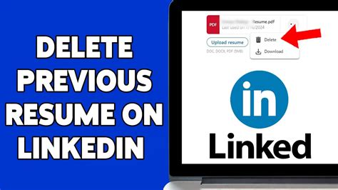how to delete old resume from linkedin profile
