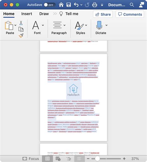 how to delete page in word on mac