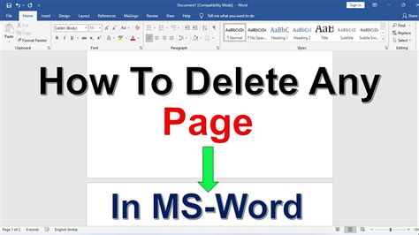 how to delete page in word tablet