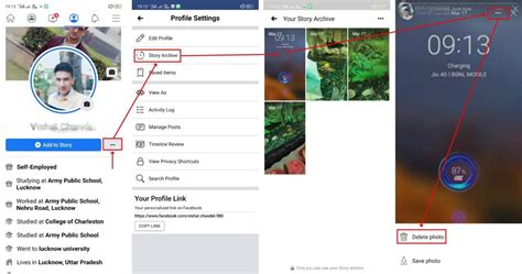 how to delete past stories on fb