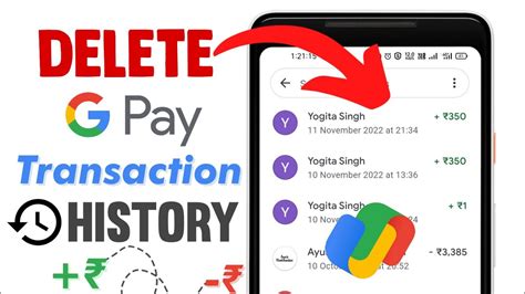 how to delete payment history from google pay