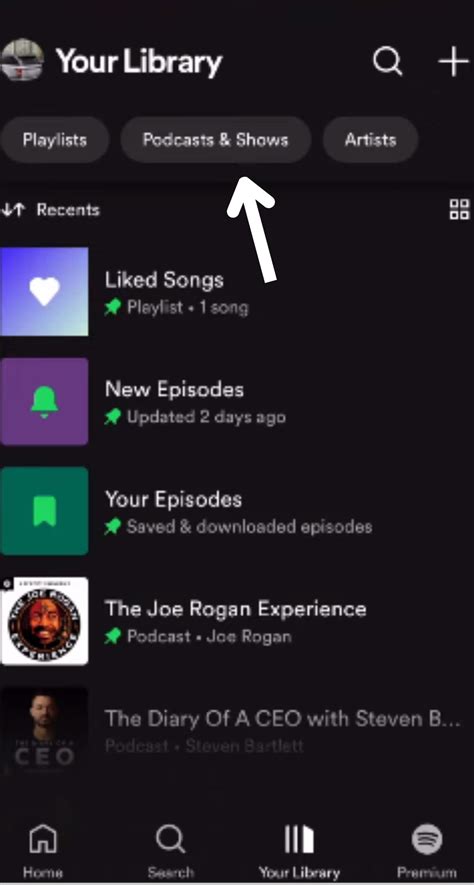 how to delete podcast from spotify home screen