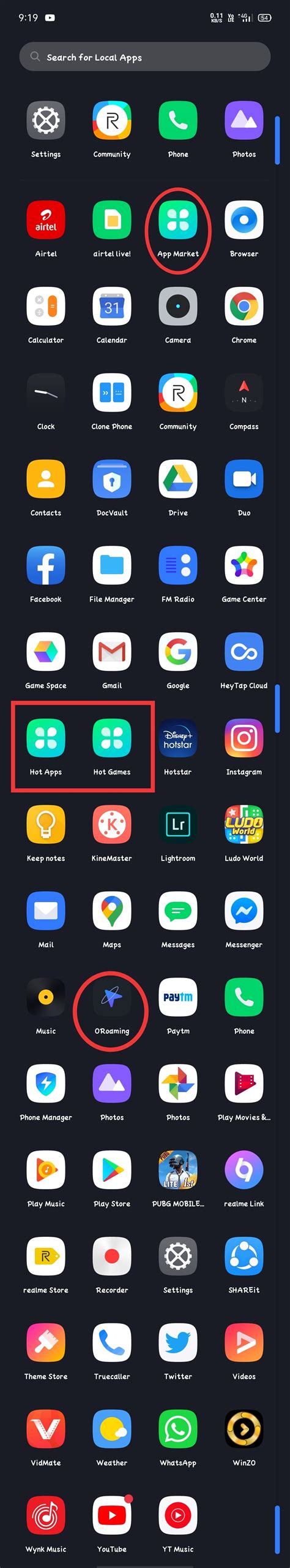 how to delete pre installed apps in realme