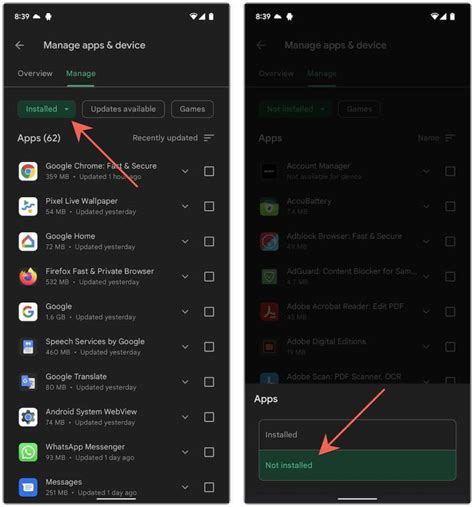 how to delete recently installed apps on android