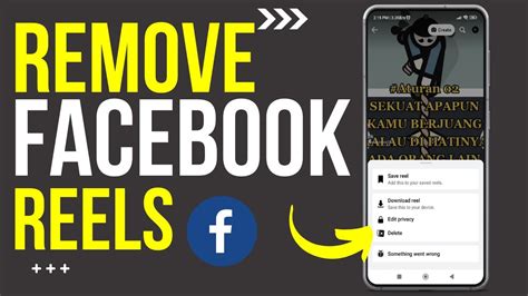 how to delete reels from facebook on android