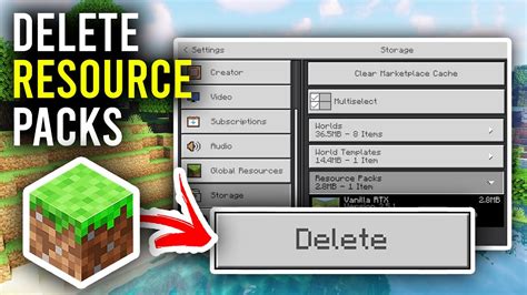 how to delete resource packs in minecraft on switch
