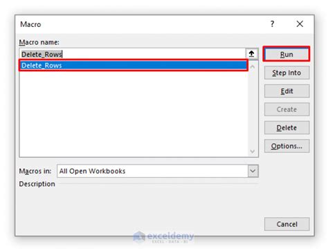 how to delete rows in excel macro based on criteria