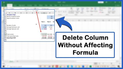 how to delete rows in excel without affecting formula