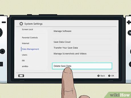 how to delete save data on switch 2