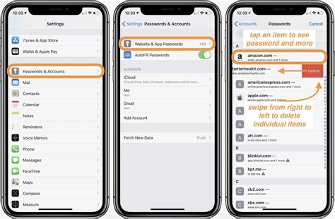 how to delete saved info on iphone
