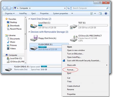how to delete sd card files on pc