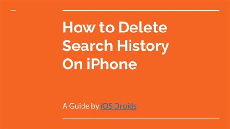 how to delete search history on iphone reddit